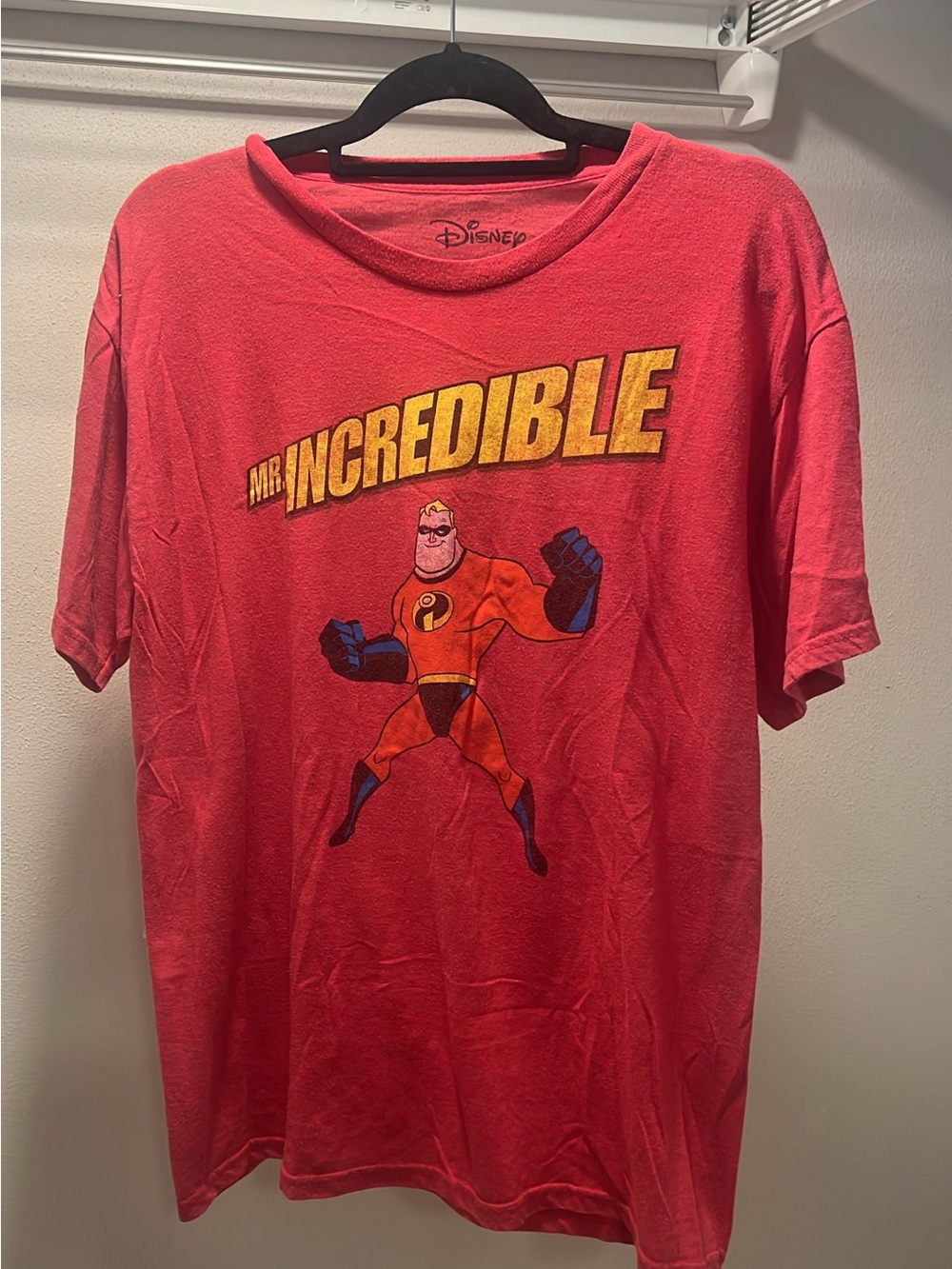 Disney Red Mr. Incredible Graphic Tee for Men
